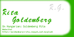 rita goldemberg business card